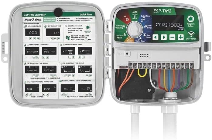 Rain-Bird ESP-TM2 Indoor Outdoor Irrigation WiFi Zone Controller Timer Box and Link Lnk WiFi Mobile Wireless Smartphone Upgrade Module Sprinkler System (8 Zone)