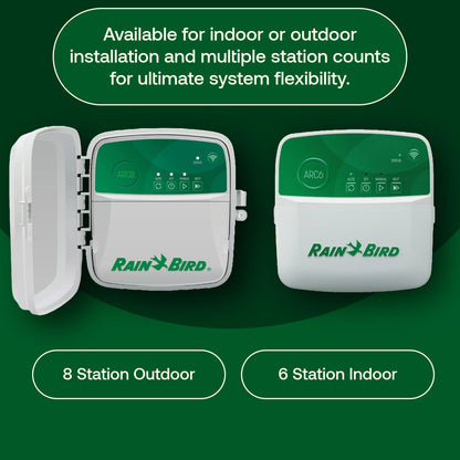 Rain Bird ARC8 App-Based Indoor/Outdoor Smart Irrigation WiFi Timer/Controller, 8-Zone/Station, EPA WaterSense Certified, Compatible with Alexa