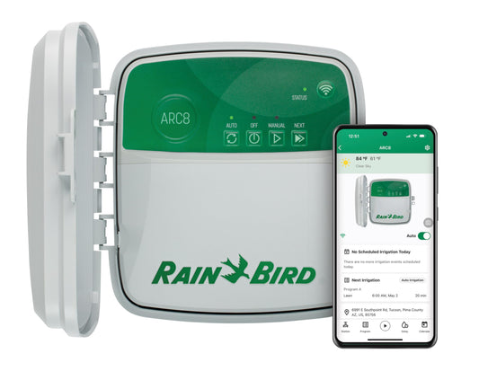 Rain Bird ARC8 App-Based Indoor/Outdoor Smart Irrigation WiFi Timer/Controller, 8-Zone/Station, EPA WaterSense Certified, Compatible with Alexa