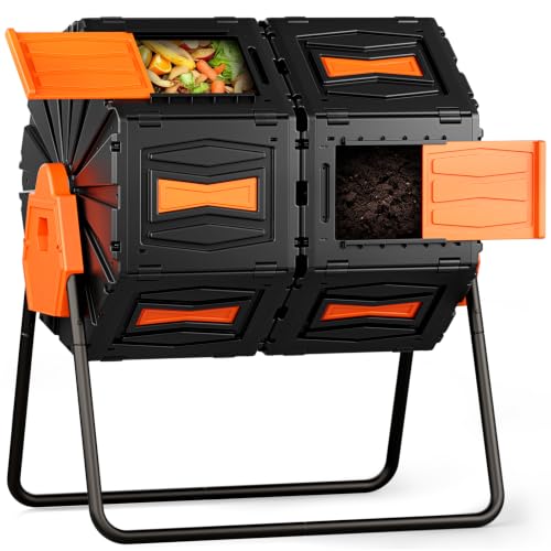 Marcytop Dual-Chamber Compost Tumbler for Easier Backyard Composting