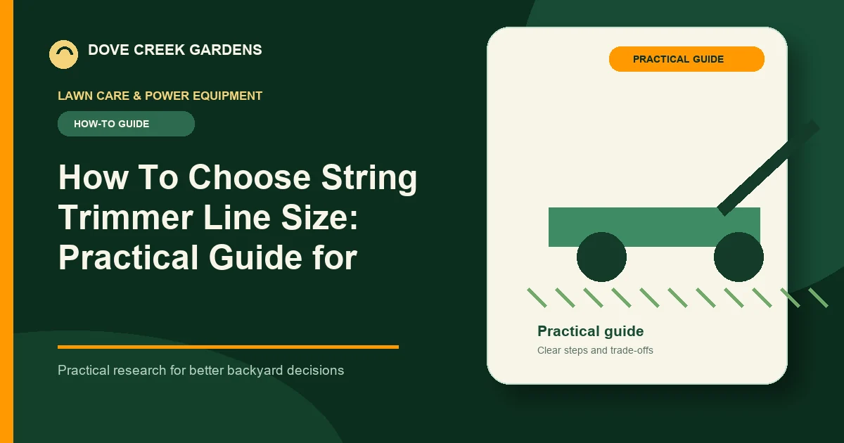 How To Choose String Trimmer Line Size: Practical Guide for
